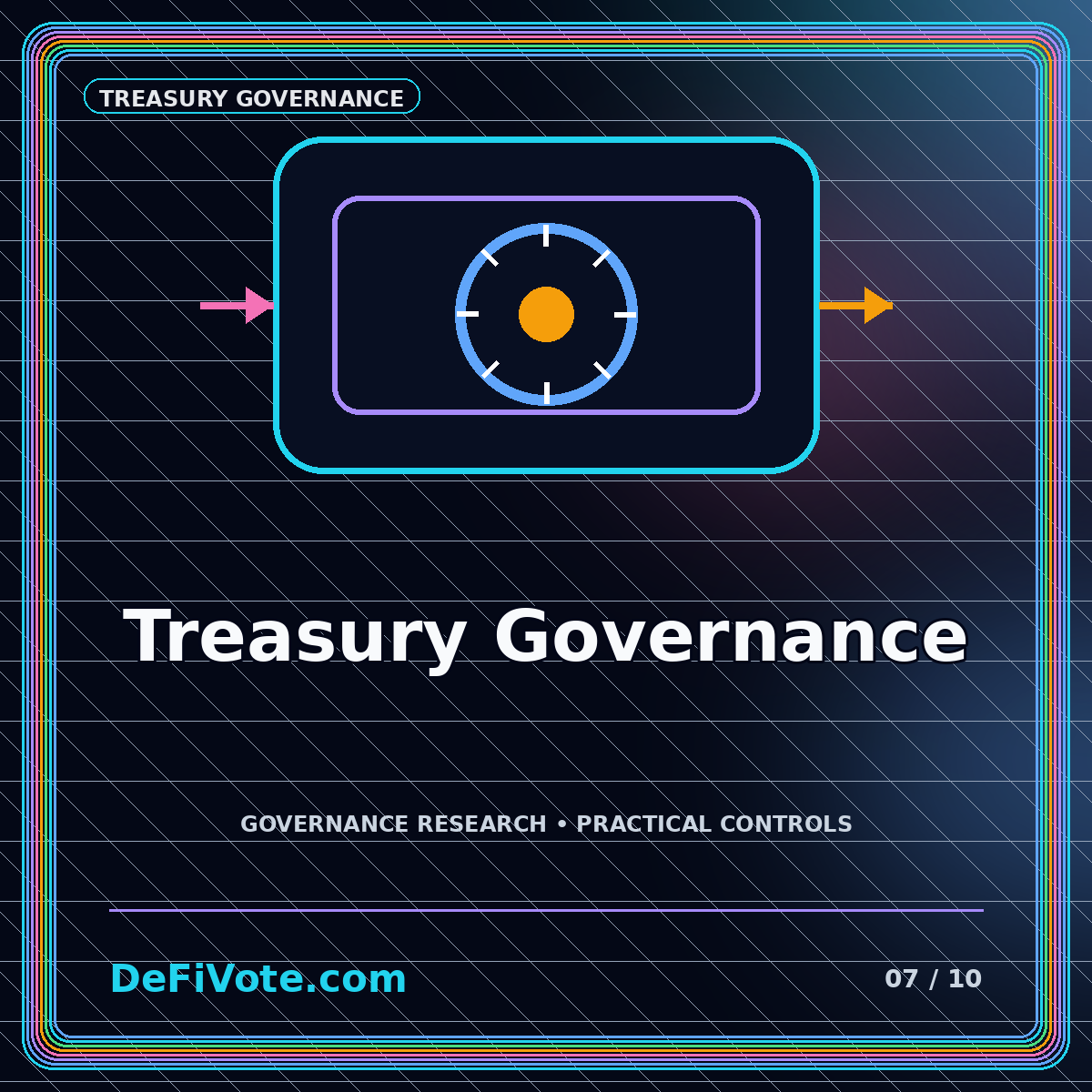 Neon DAO treasury vault connected to proposal and execution controls